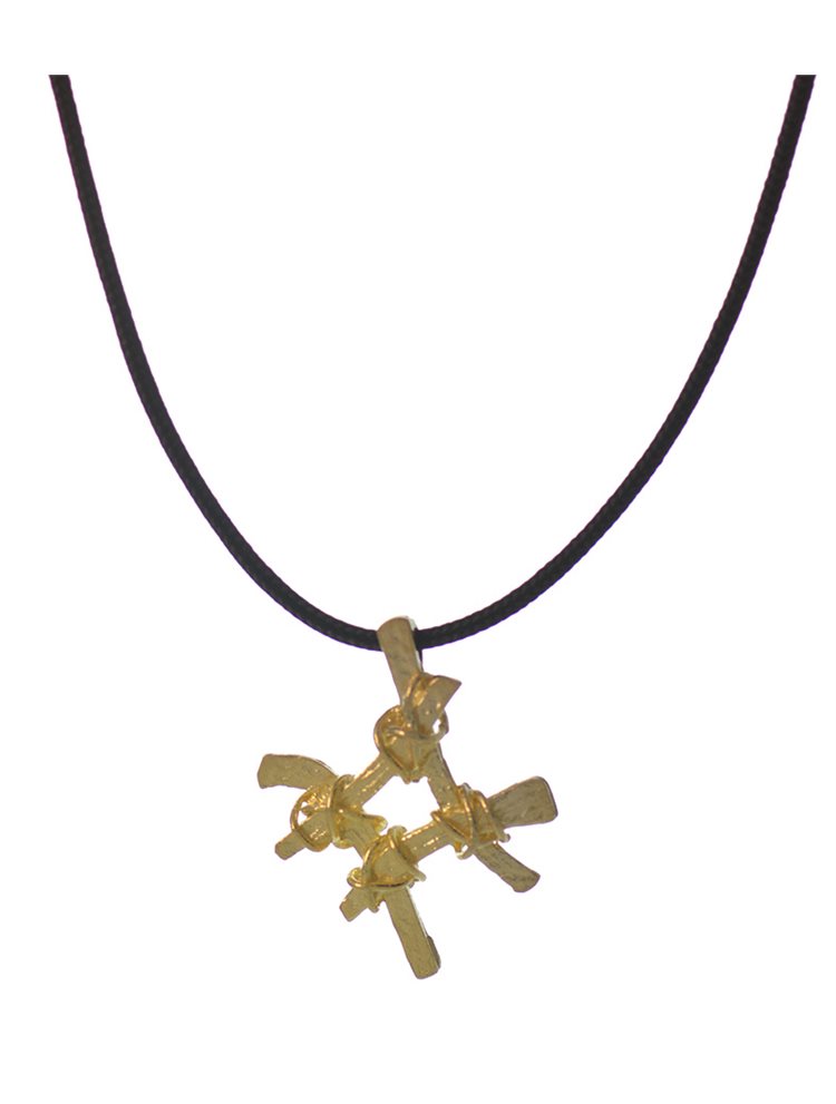 Χειροποίητο κολιέ από επιχρυσωμένο ασήμι 925