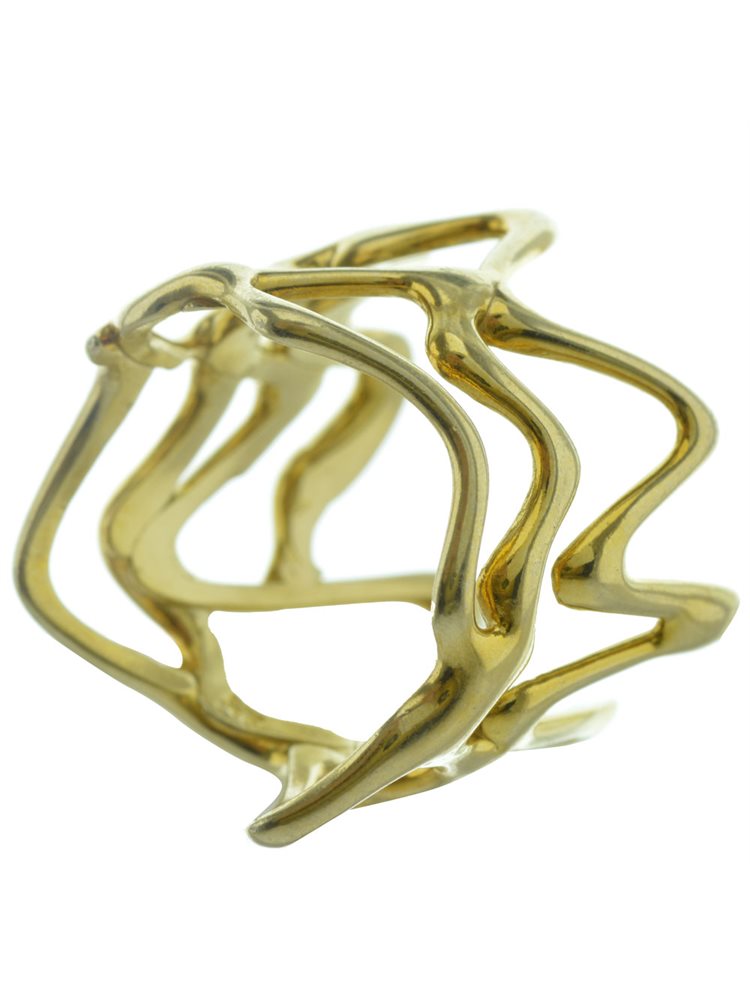 Δαχτυλίδι χειροποίητο από επιχρυσωμένο ασήμι