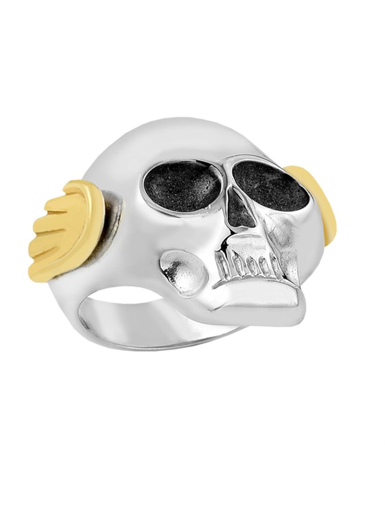 Δαχτυλίδι από ασήμι με νεκροκεφαλή