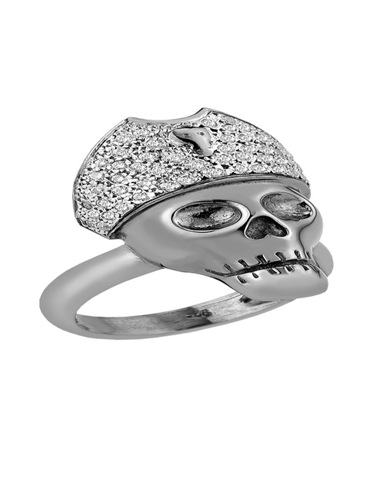 Δαχτυλίδι από ασήμι με νεκροκεφαλή