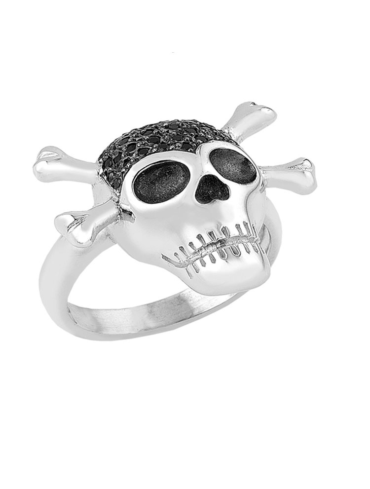 Δαχτυλίδι από ασήμι με νεκροκεφαλή