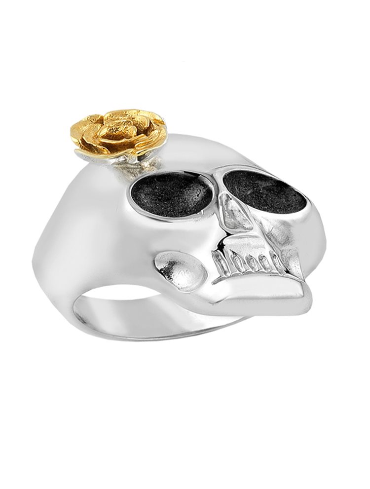 Δαχτυλίδι από ασήμι με νεκροκεφαλή