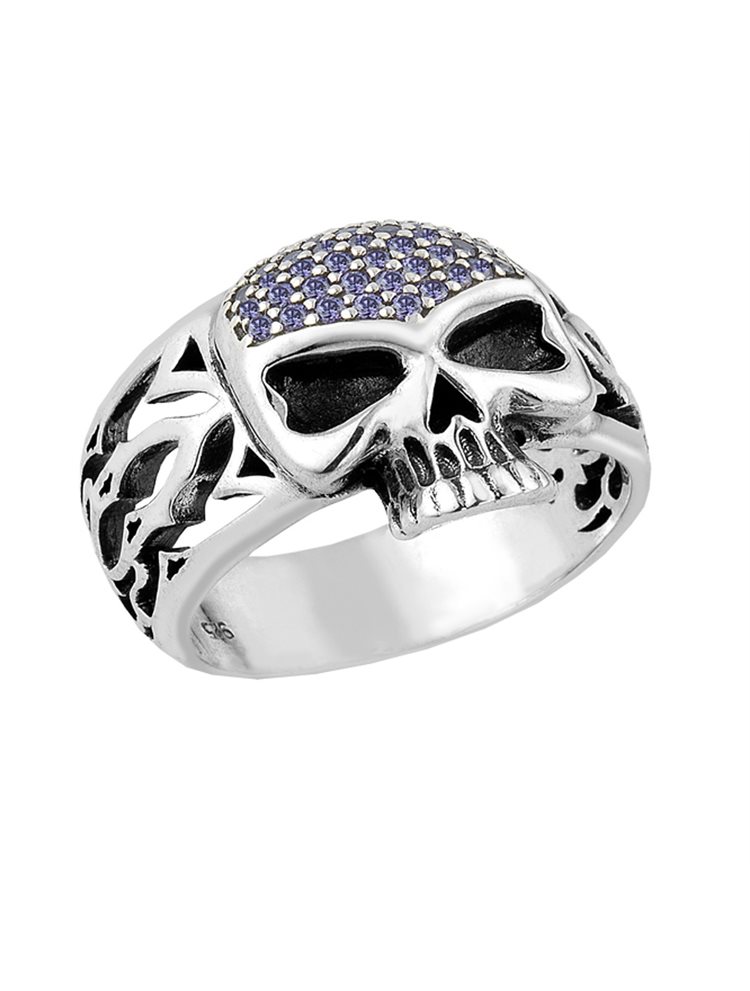 Δαχτυλίδι από ασήμι με νεκροκεφαλή