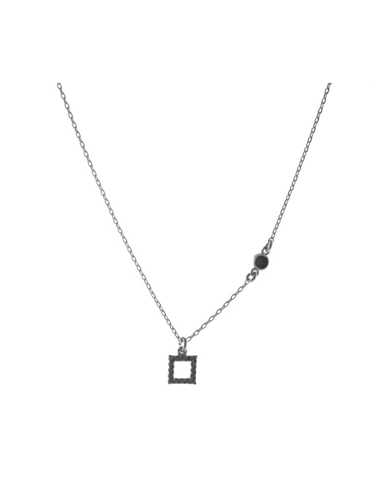 Κολιέ διακριτικό με στοιχείο από ασήμι με πέτρες ζιργκόν