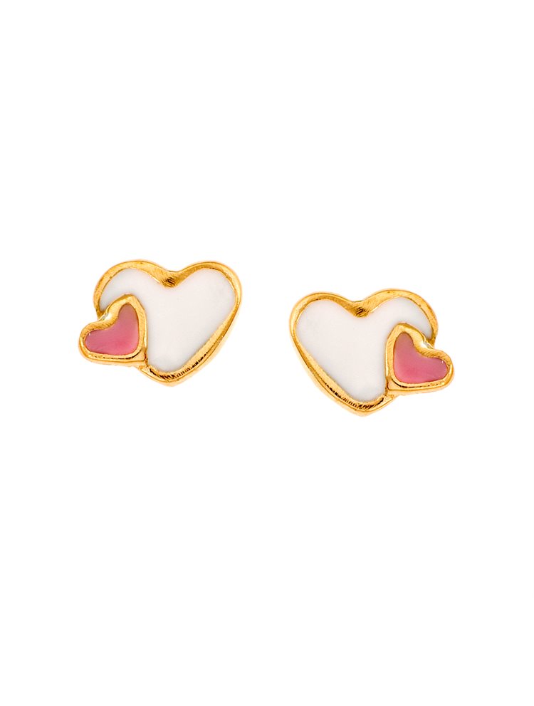 Παιδικό ζευγάρι σκουλαρίκια από επιχρυσωμένο ασήμι με σμάλτο