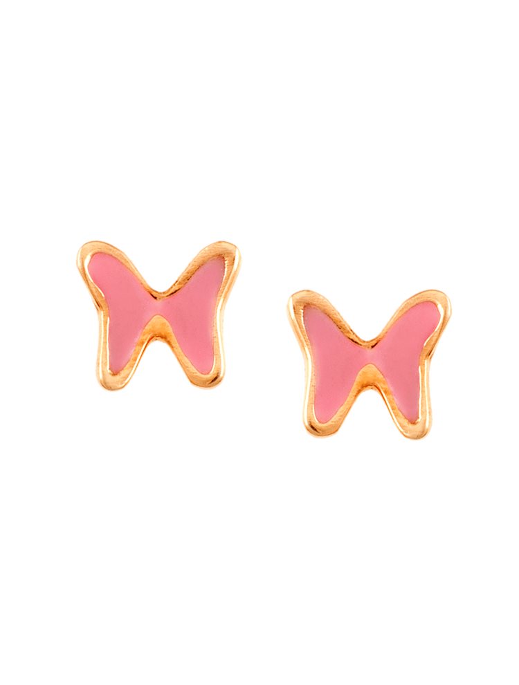 Παιδικό ζευγάρι σκουλαρίκια από επιχρυσωμένο ασήμι με σμάλτο