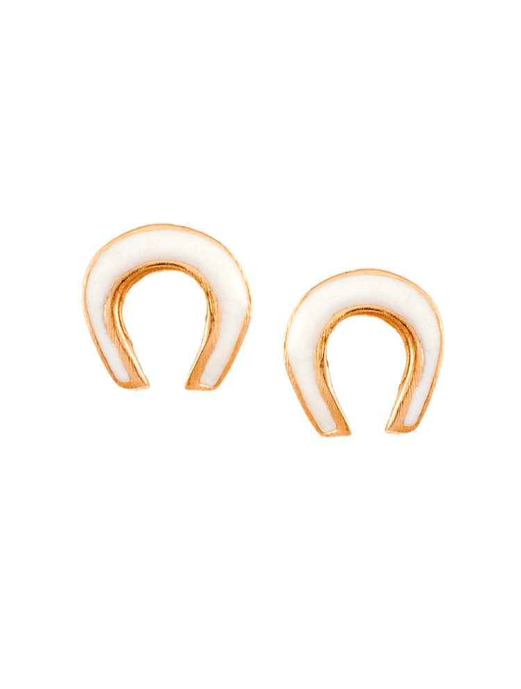 Παιδικό ζευγάρι σκουλαρίκια από ρόζ επιχρυσωμένο ασήμι με σμάλτο