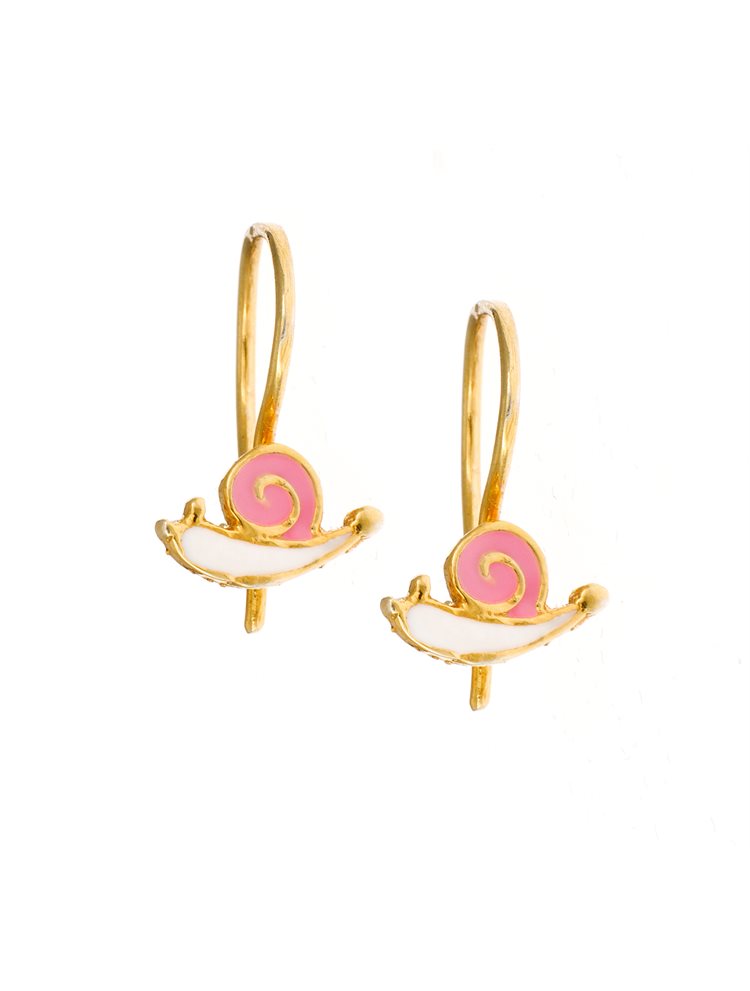 Παιδικό ζευγάρι σκουλαρίκια από επιχρυσωμένο ασήμι με σμάλτο