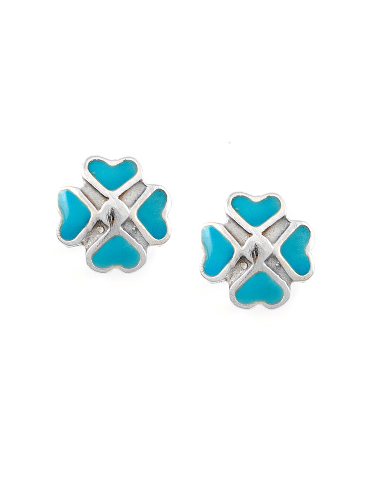 Παιδικό ζευγάρι σκουλαρίκια από ασήμι με σμάλτο