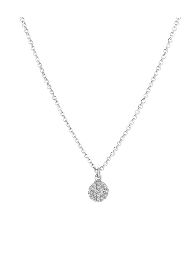 Κολιέ από ασήμι κύκλος με πέτρες ζιργκόν