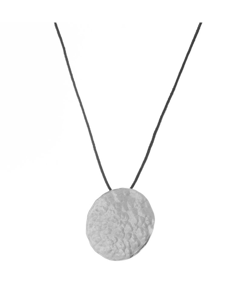 Χειροποίητο κολιέ με κορδόνι από ασήμι