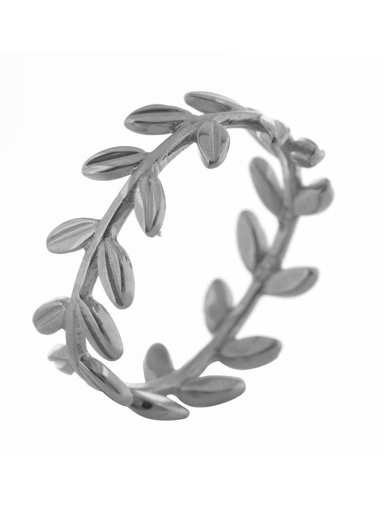 Δαχτυλίδι δάφνη από ασήμι