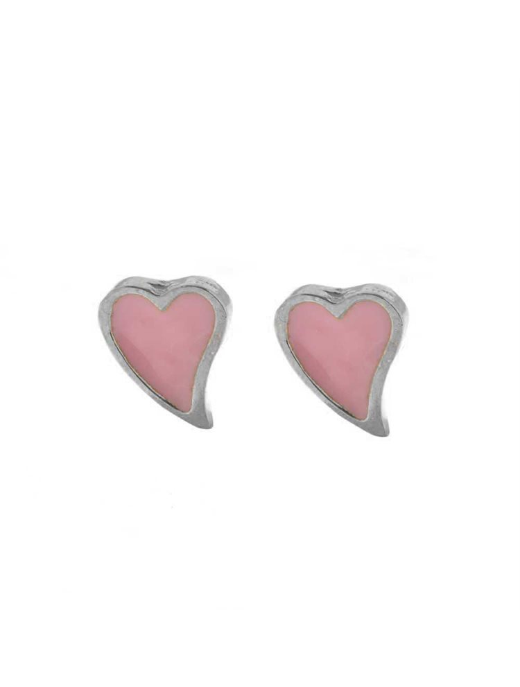 Παιδικά σκουλαρίκια από ασήμι καρδιά