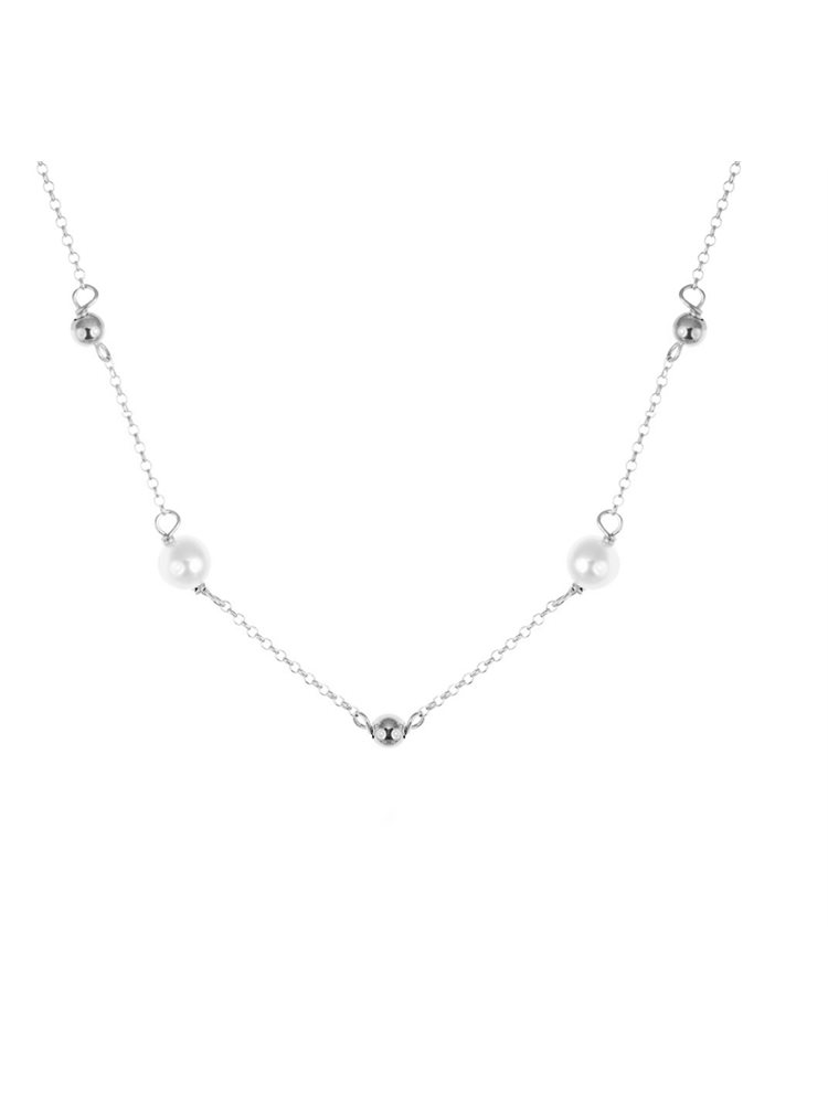 Κολιέ με μαργαριτάρια από ασήμι