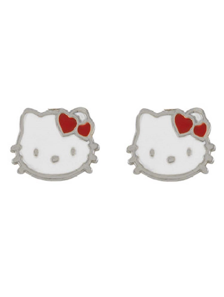 Παιδικά σκουλαρίκια από ασήμι hello kitty