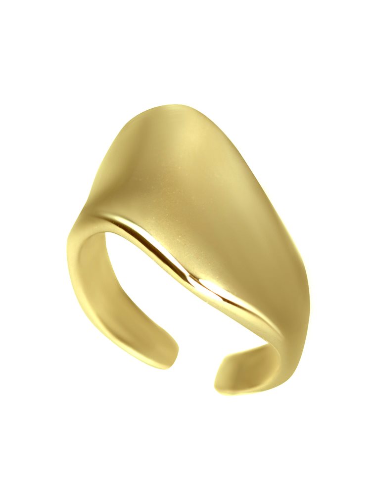 Μοντέρνο δαχτυλίδι από επιχρυσωμένο ασήμι