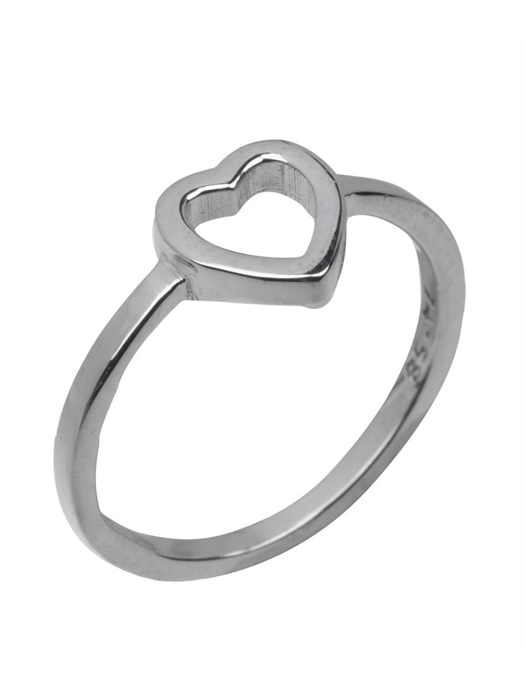 Ασημένιο δαχτυλίδι από ασήμι με καρδιά