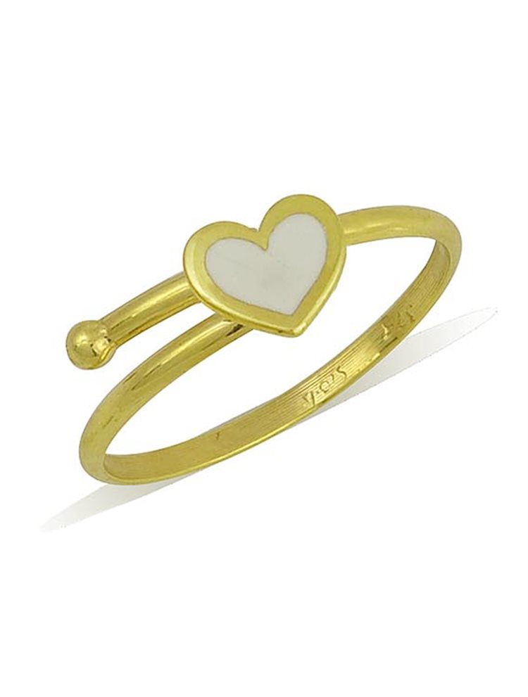 Παιδικό δαχτυλίδι χρυσό 14 καρατίων Κ14 με σμάλτο καρδιά