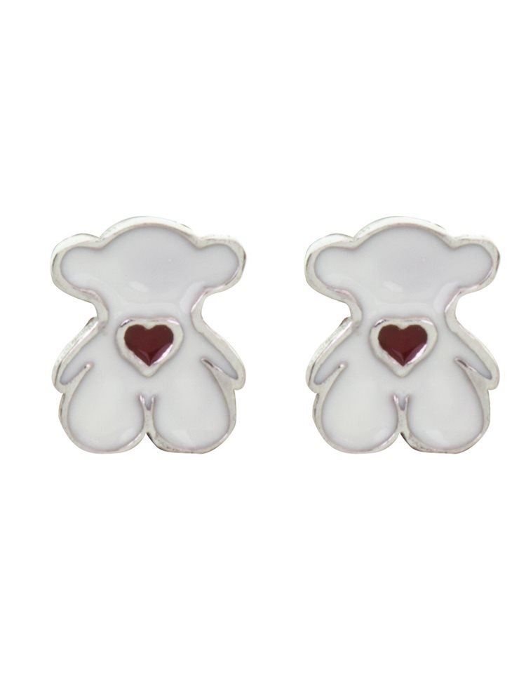 Παιδικό ζευγάρι σκουλαρίκια καρφωτό από ασήμι 925 με αρκουδάκι