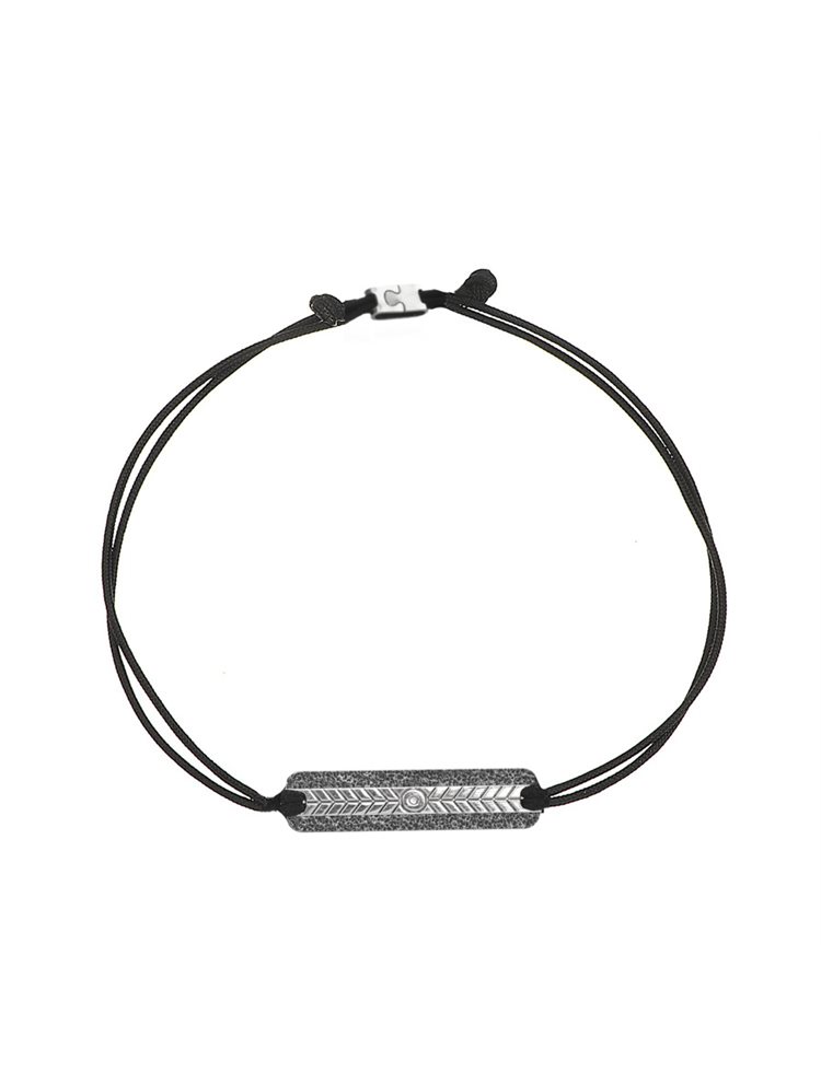 Ανδρικό βραχιόλι από ασήμι 925 με αμμοβολή σε μαύρο πλατίνωμα