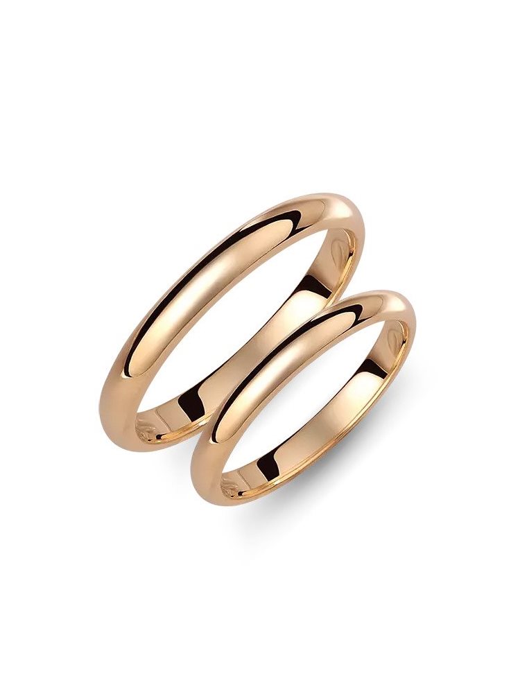 Χρυσές βέρες γάμου Valauro από χρυσό Κ14 σε 2,5 mm πάχος