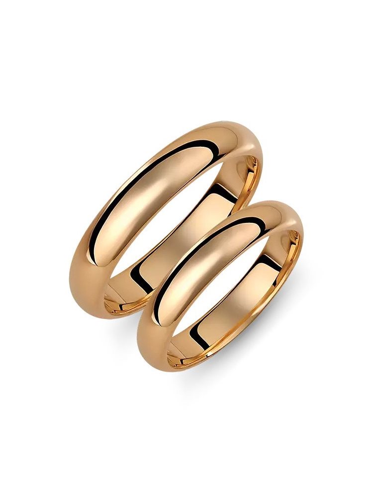 Χρυσές βέρες γάμου Valauro από χρυσό Κ14 σε 4 mm πάχος