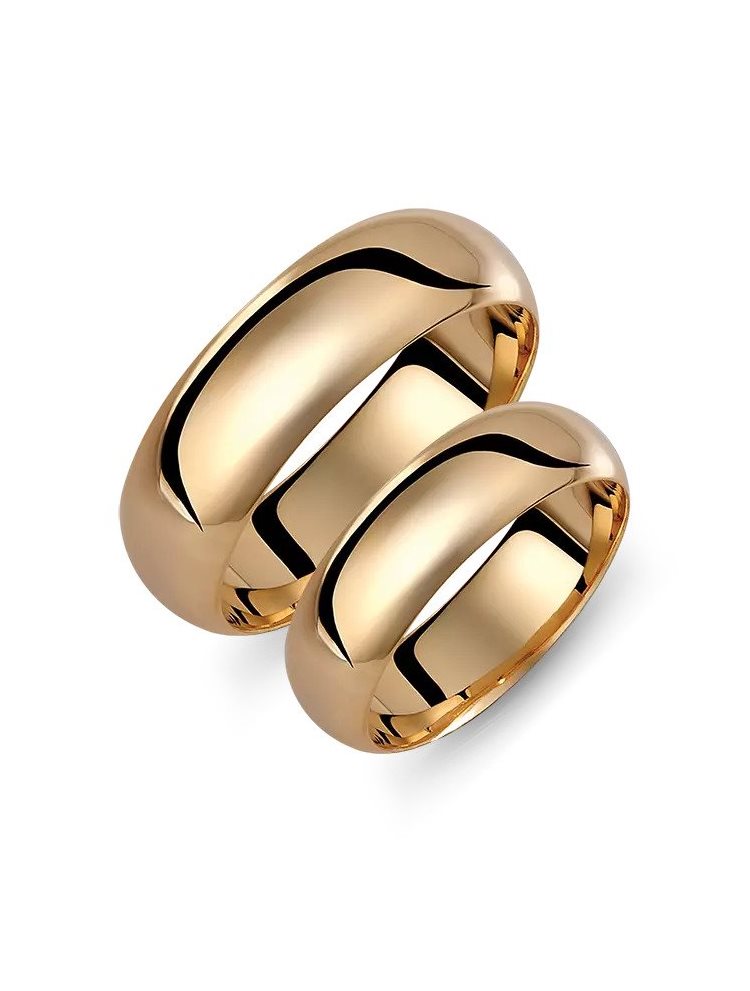 Χρυσές βέρες γάμου Valauro από χρυσό Κ14 σε 6 mm πάχος