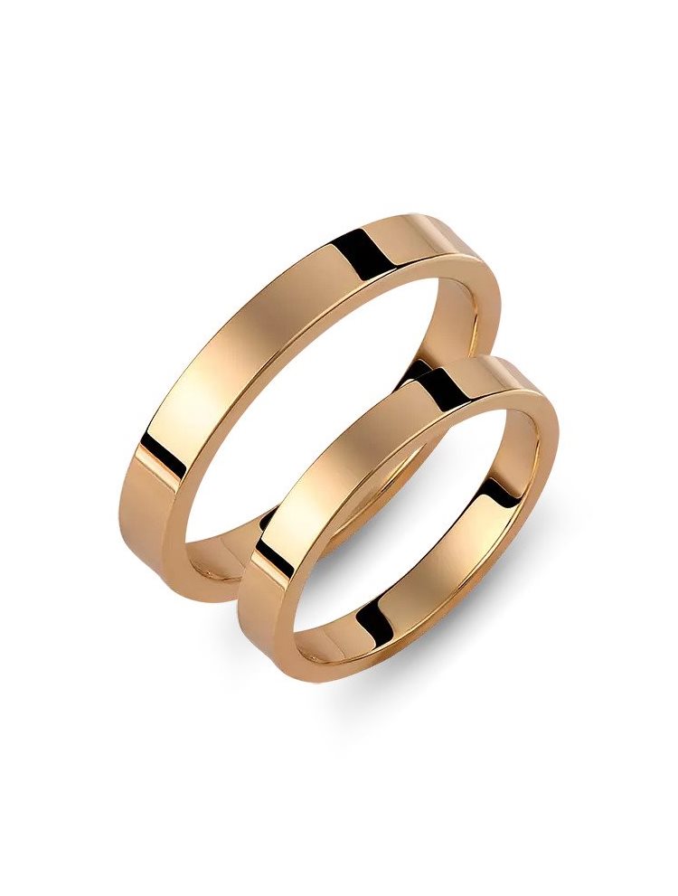 Χρυσές βέρες γάμου Valauro από χρυσό Κ14 σε πάχος 3mm