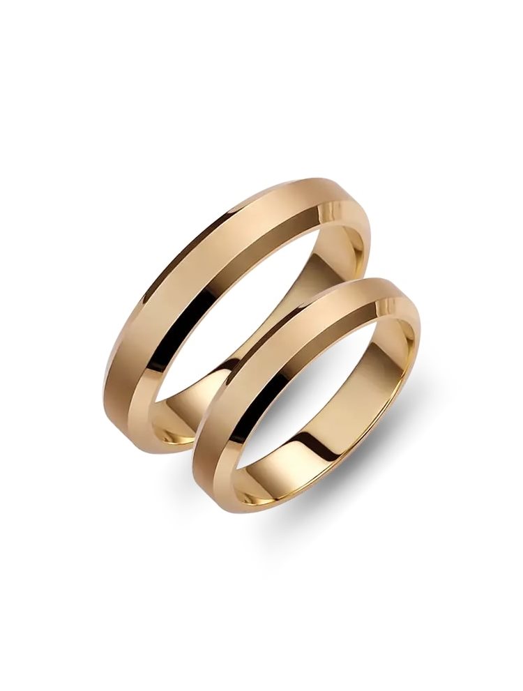 Χρυσές βέρες γάμου συλλογή Edge από χρυσό Κ14