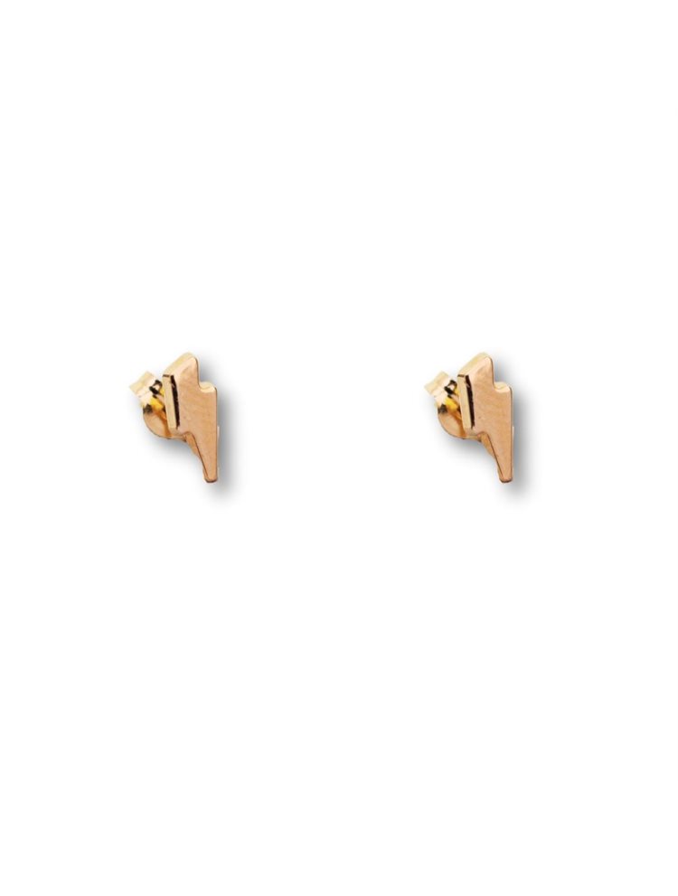 Χρυσά σκουλαρίκια από 9 καράτια γνήσιου χρυσού με σχέδιο κεραυνοί