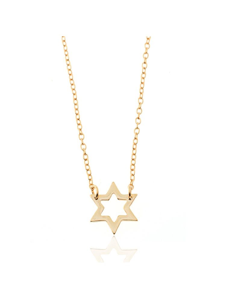 Κομψό κολιέ από επιχρυσωμένο ασήμι 925 με διακριτικό μοτίβο αστεριού