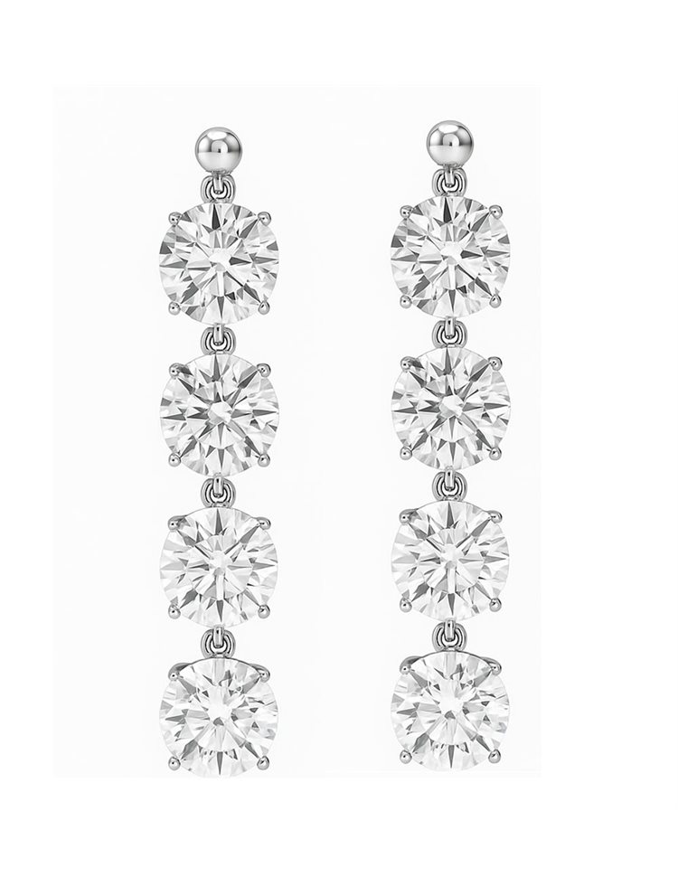 Σκουλαρίκια ασήμι 925 μακρύ πέτρες ζιργκόν