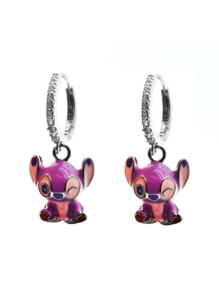 Παιδικά σκουλαρίκια από ασήμι 925 με σμάλτο Angel