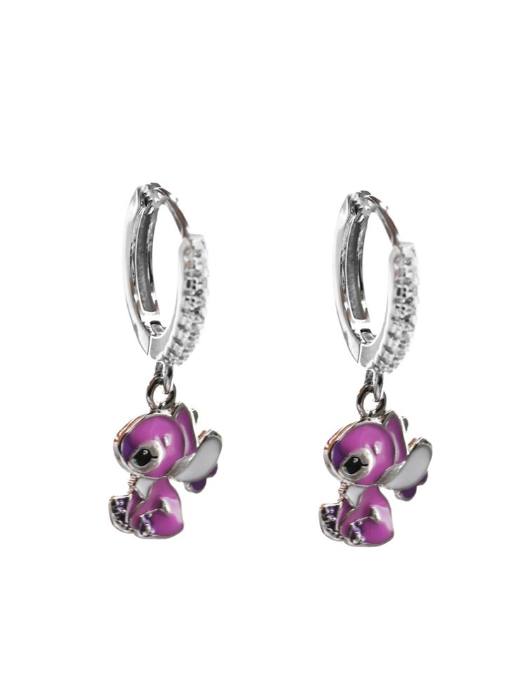 Παιδικά σκουλαρίκια από ασήμι 925 με σμάλτο Angel