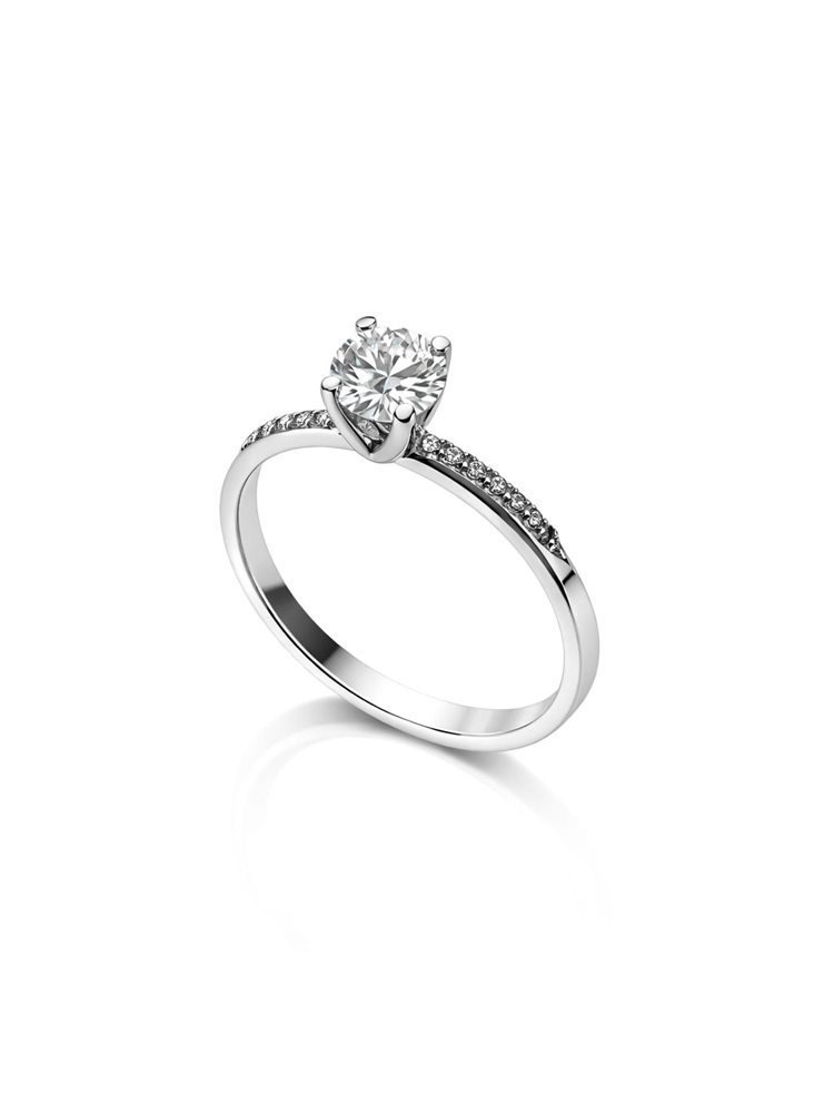 Μονόπετρο από ασήμι 925 με πέτρες ζιργκόν