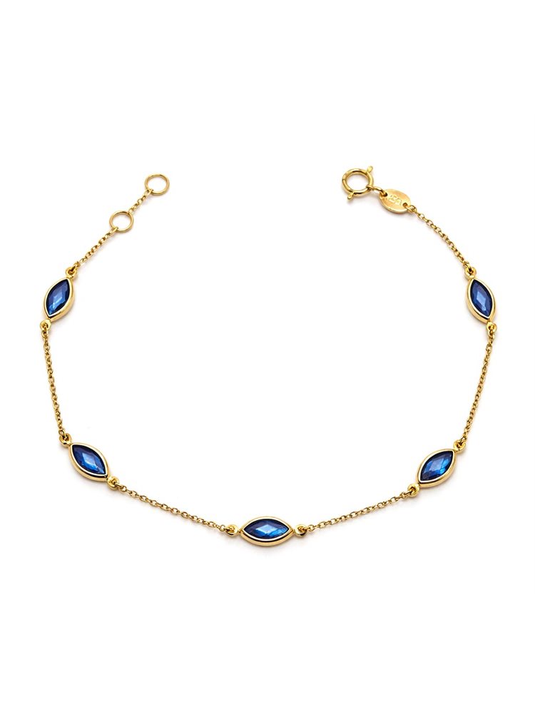 Βραχιόλι Γυναικείο Ασήμι 925 Επιχρυσωμένο με Πέτρες ζιργκόν Μάρκιζ