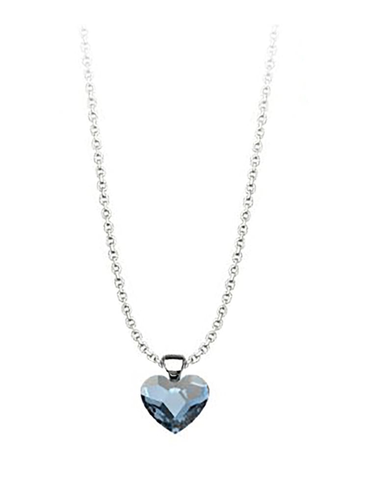 Κολιέ συλλογή Love καρδιά από ασήμι με πέτρα Swarovski