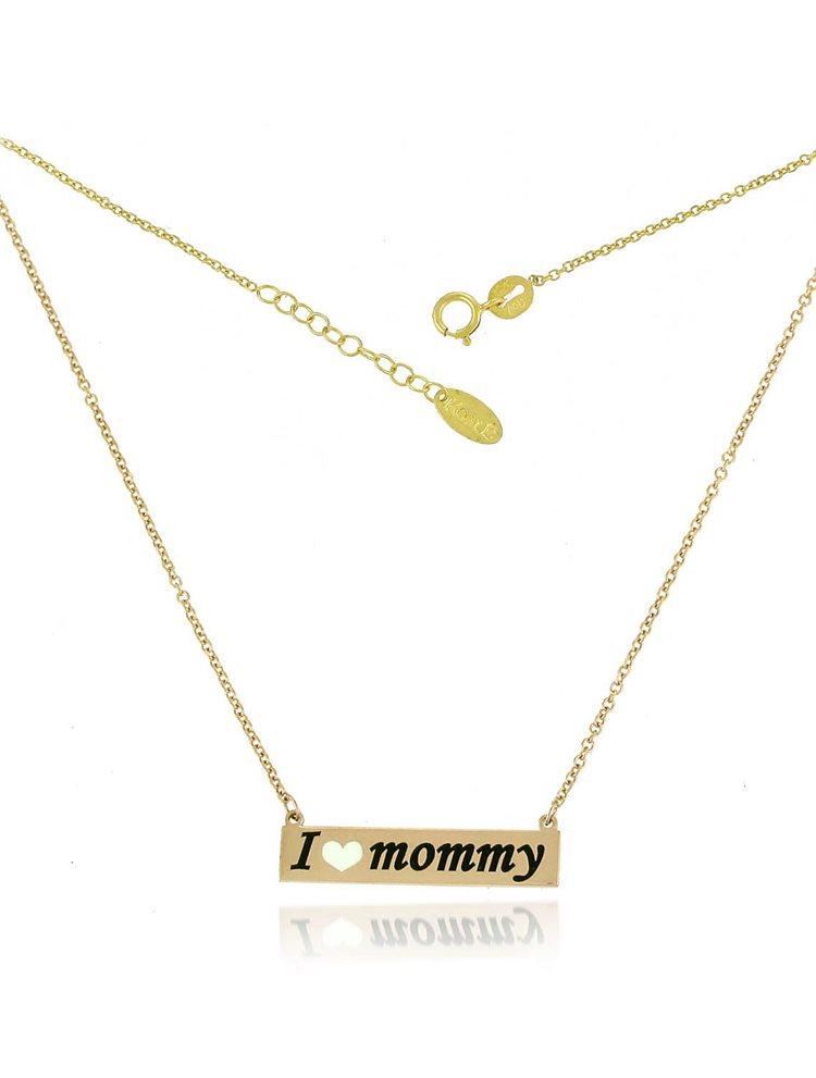 Κολιέ I love mommy από χρυσό 9Κ